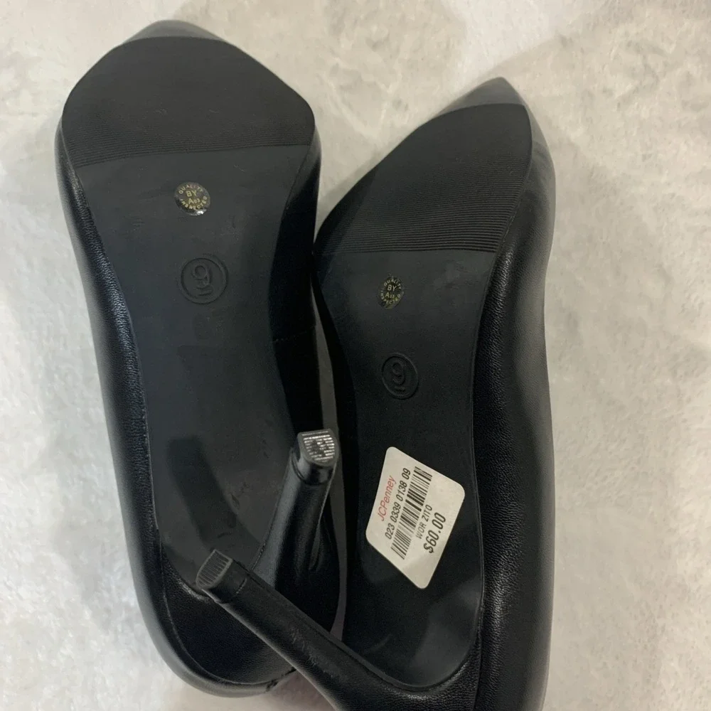 Worthington Wor Zilo Black 3 inch Heels Size 9M Women's Shoes NEW
